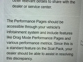 Performance pages and non plus Scat Pack